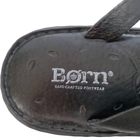 Born Black Leather Thong Sandals - Size 7 - Picture 6 of 7